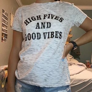 High Fives and Good Vibes Heathered Tee